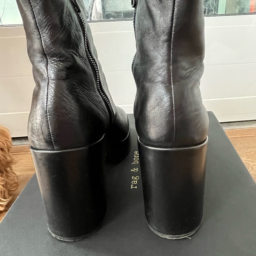 Rag And Bone Fei Platform Booties In Black - image 2